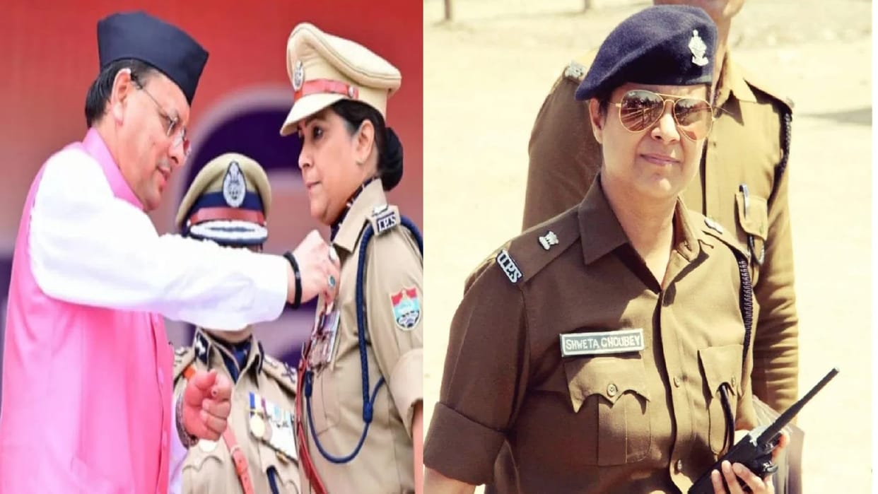 Chhattisgarh daughter and Uttarakhand lioness increased state pride: IPS Shweta receives CM Service Medal