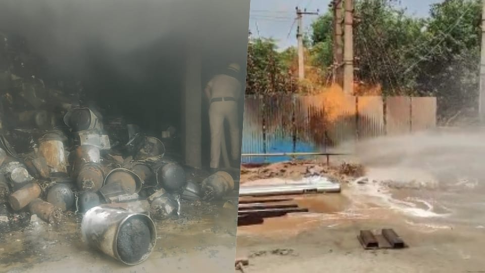 Fire broke out at two places in Gurugram on Saturday