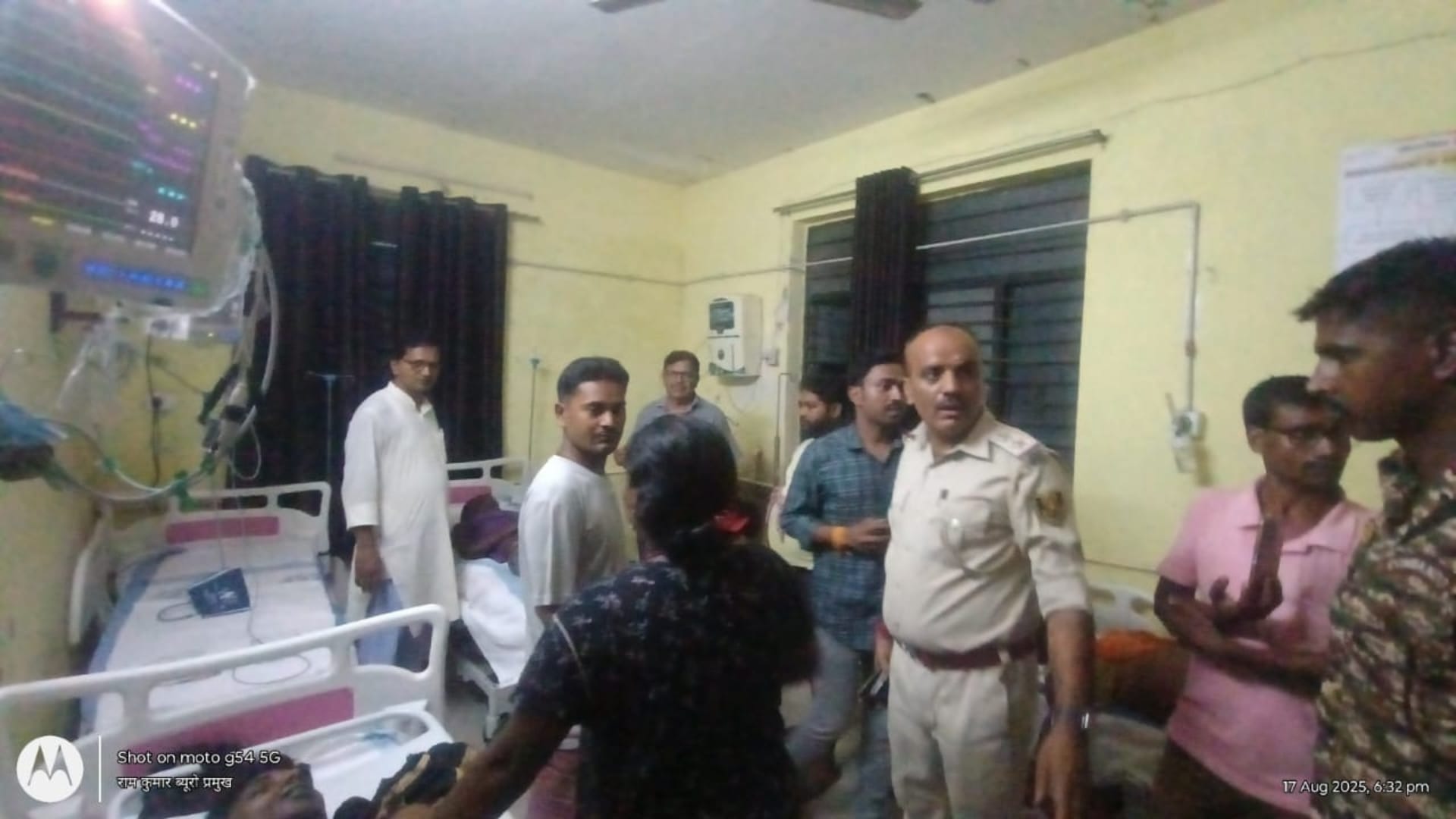 अस्पताल पहुंची पुलिस