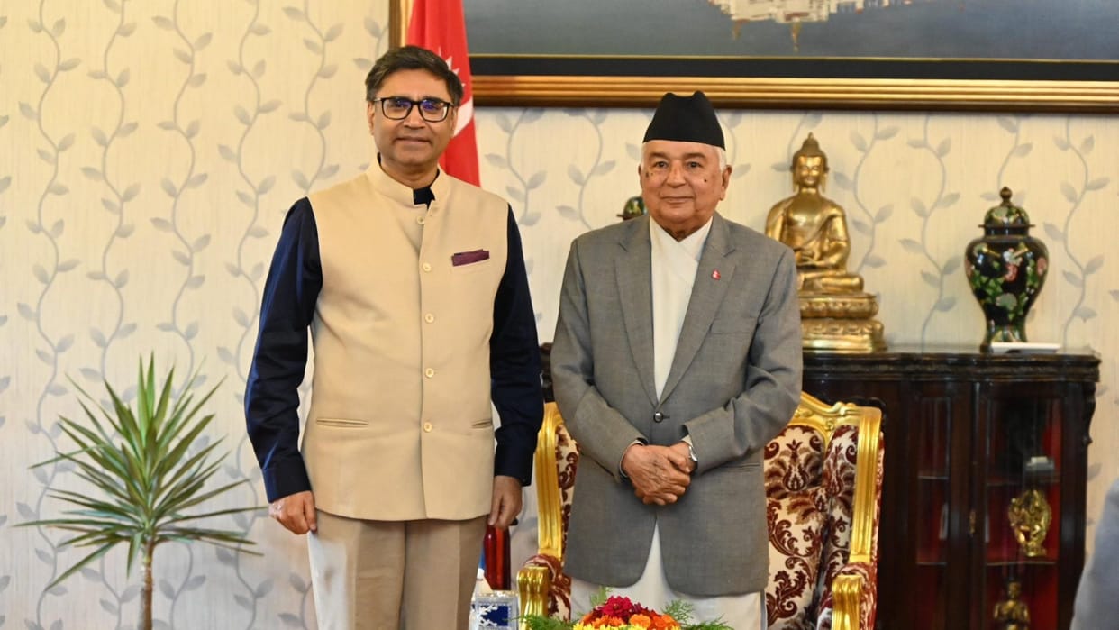 Nepal Prez Paudel met vikram misri benefited from India socio-economic growth will make relations stronger