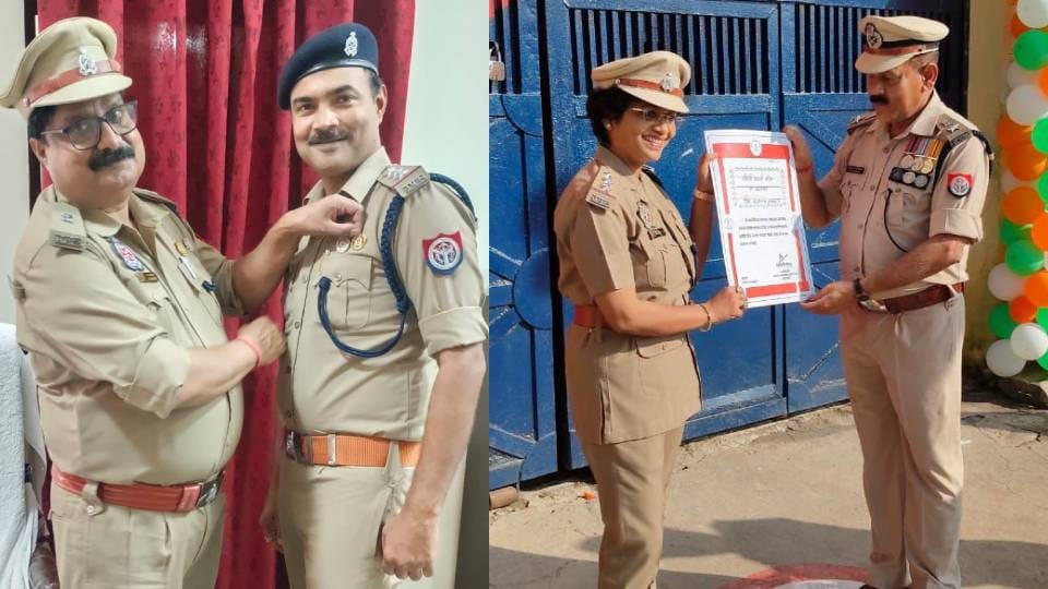 DG honoured jail officers and workers by giving them appreciation medals In Lucknow