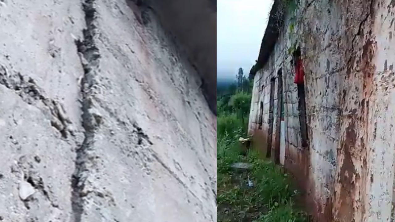 राजोरी में तेज बारिश से जमीन धंसी, कई मकान खतरे में