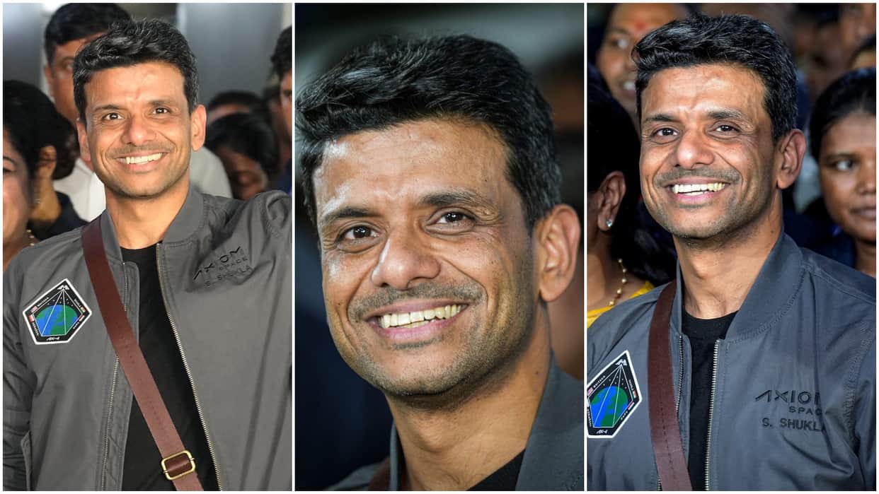 Shubhanshu Shukla returns to India to a warm welcome After Space Travel See Photos Rekha Gupta Jitendra Singh