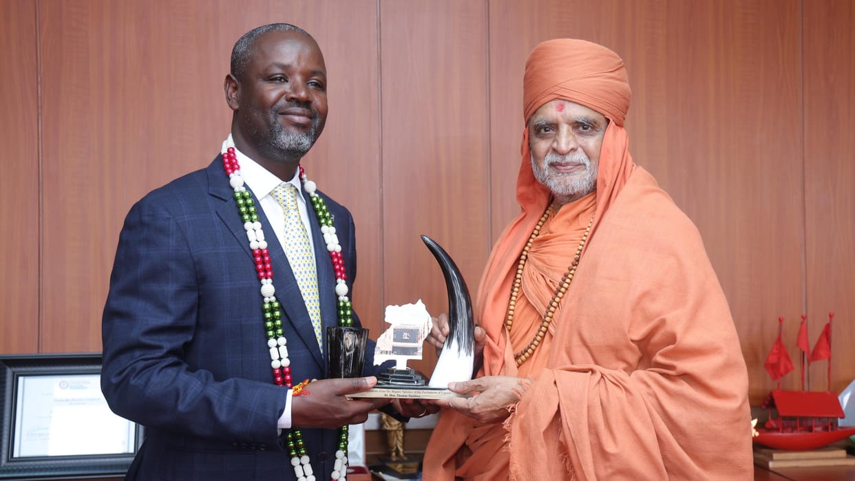 SGVP's Madhava Swamy reached Uganda, was honored in Parliament; India-Africa relations will get strengthened