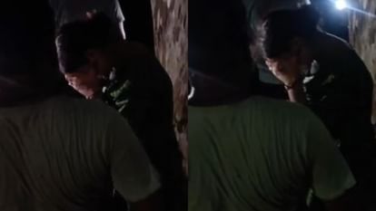 villager caught girl in the bushes at night make her video in budaun