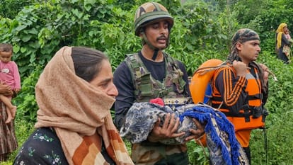Kathua Cloudburst Flood havoc in Kharot village bikes and scooters also washed away five thousand chickens die