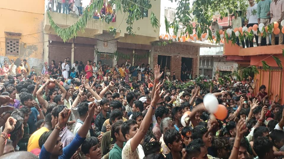 Mathura Janmashtami 2025 nandotsav in gokul celebration pics