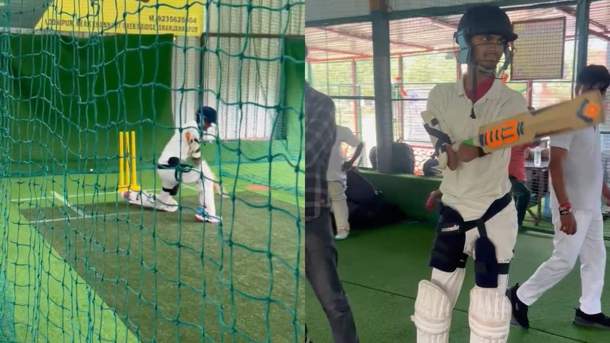 Arsalan showed his batting prowess in the disabled cricket trials in Shahjahanpur