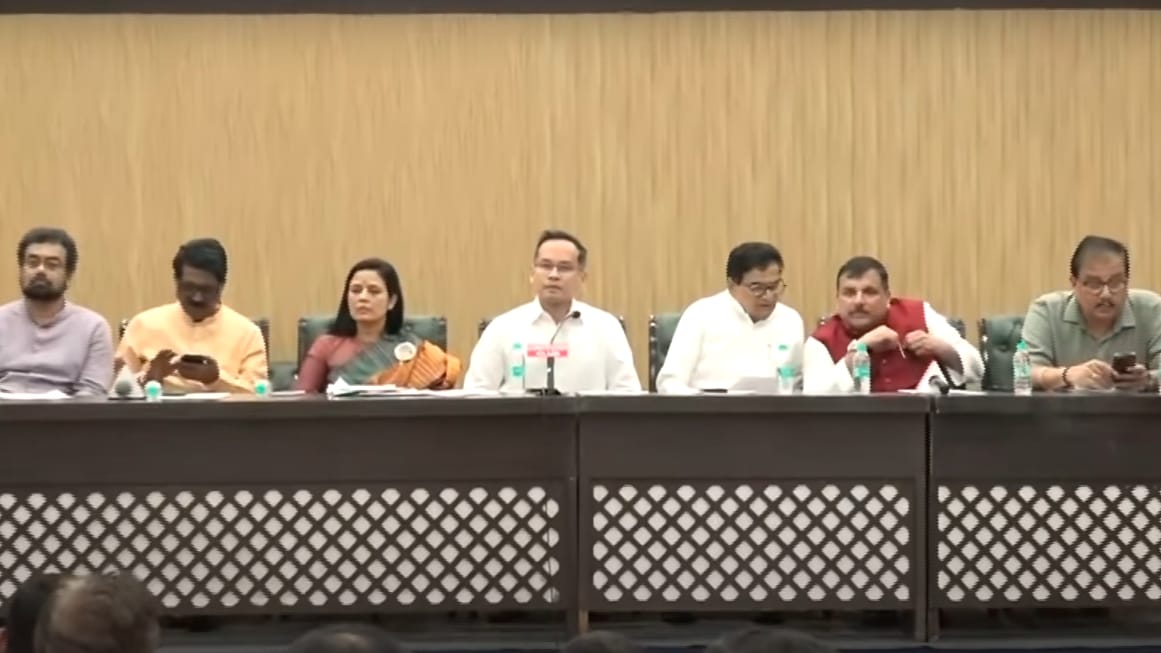 INDIA Bloc Briefing Opposition Leaders Question Election Commission Congress MP Gaurav Gogoi accountability
