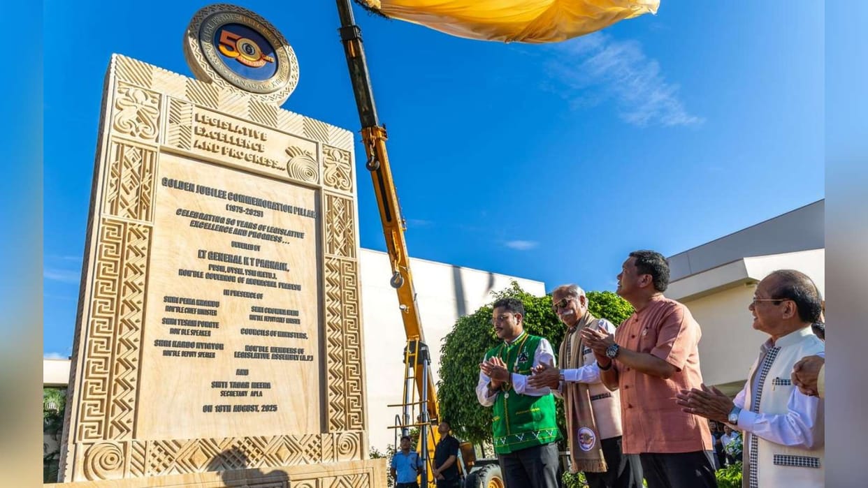 Arunachal Assembly Golden Jubilee Memorial Pillar unveiled Governor honours former CMs and Speakers