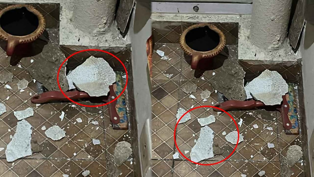 Plaster fell in a flat in Greater Noida
