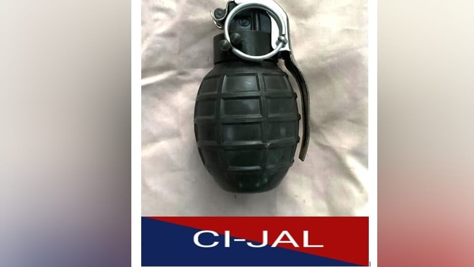 Hand grenade recovered from two BKI terrorists in Jalandhar