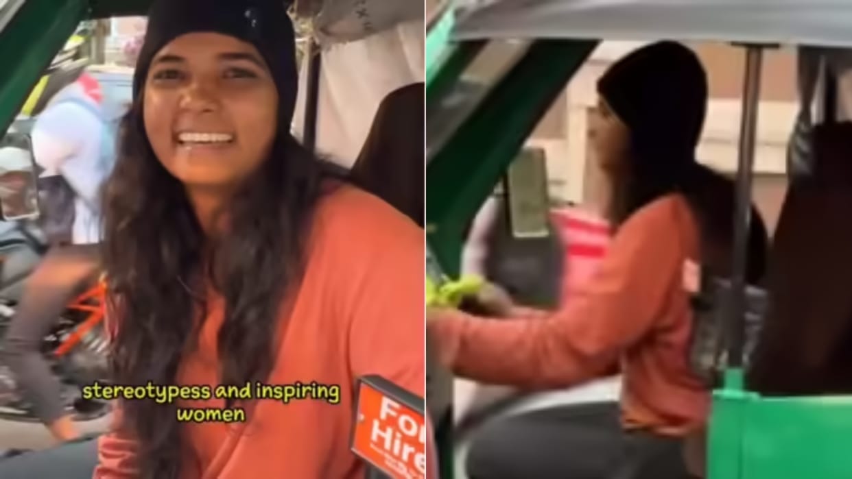 Girl seen driving auto on the streets of Bengaluru said driving is my hobby dont have budget to buy a car