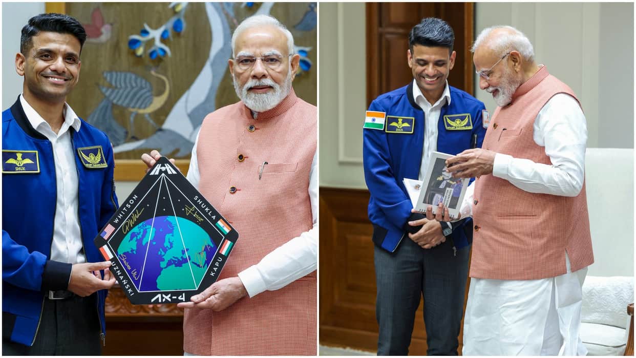 Prime Minister Narendra Modi wonderful conversation with Shubhanshu Shukla Do watch