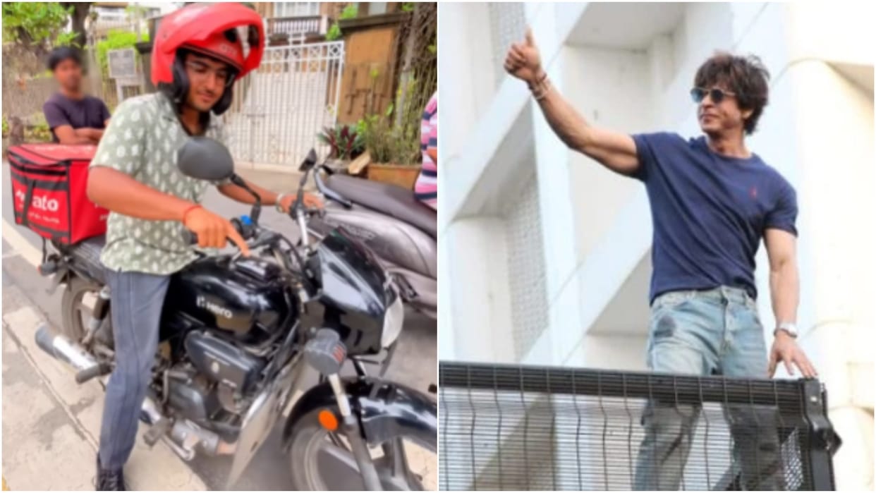 man disguised as zomato delivery boy to enter shah rukh khan mannat guard funny reply viral video