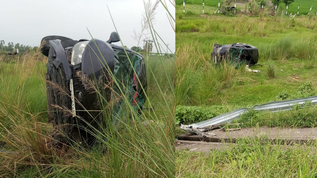 Accident on Purvanchal Expressway: Car of a family going for treatment overturned, driver died