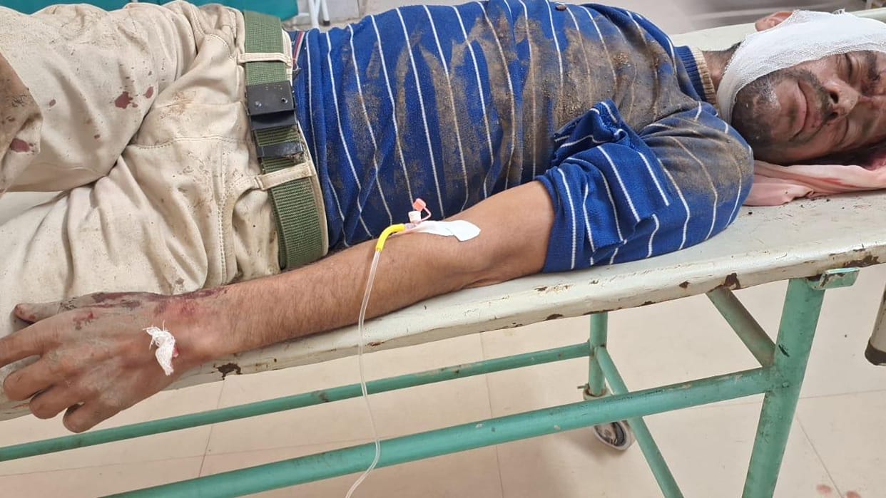 Lalitpur: High speed truck hits young man, injures him