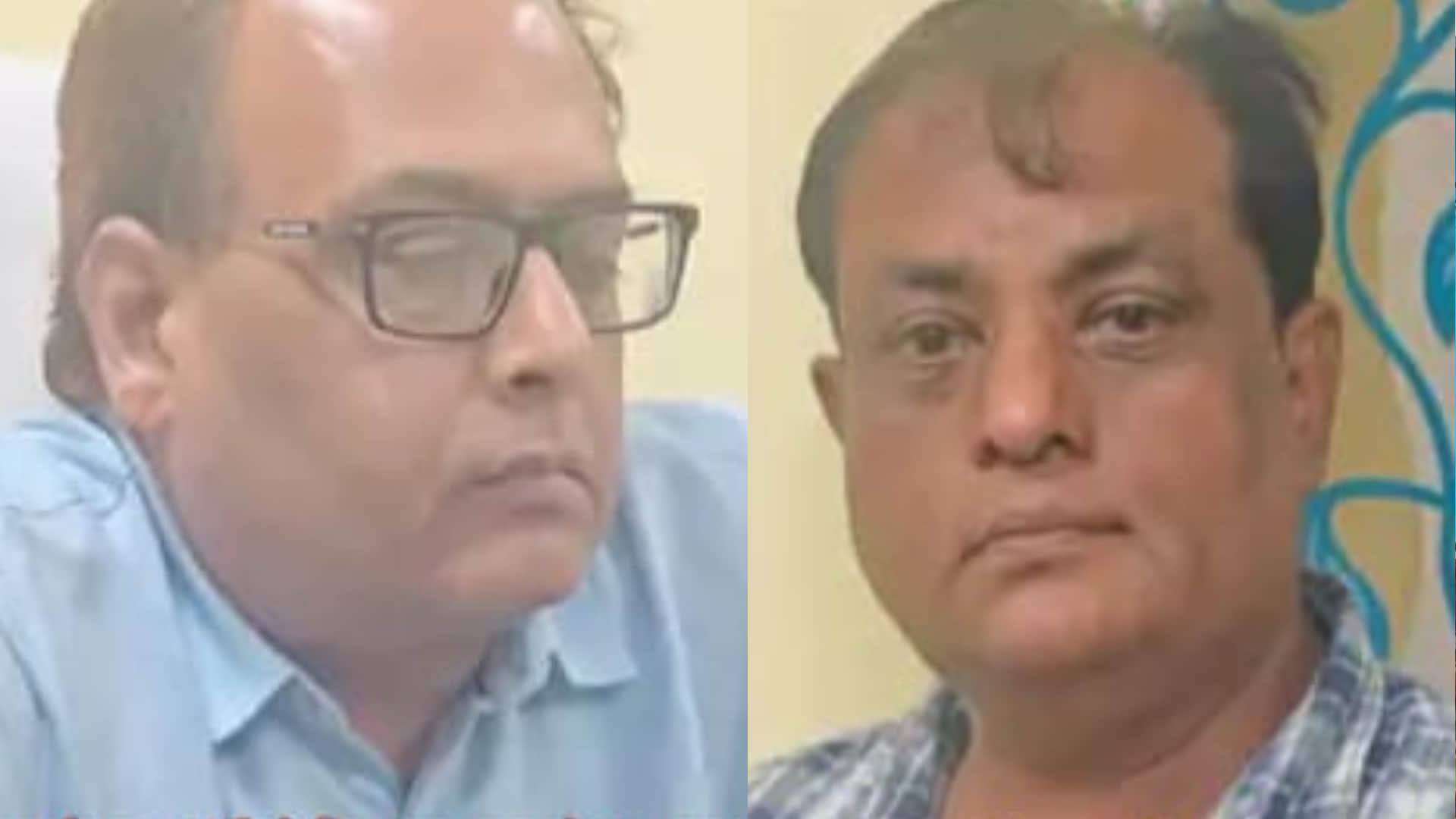 कार्यपालन यंत्री शरद कुमार सिंह और वरिष्ठ लेखा लिपिक विकास पटैल