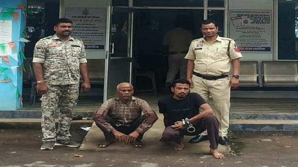 Due to land dispute father and son attacked the neighbor with a knife the injured was admitted for treatment i
