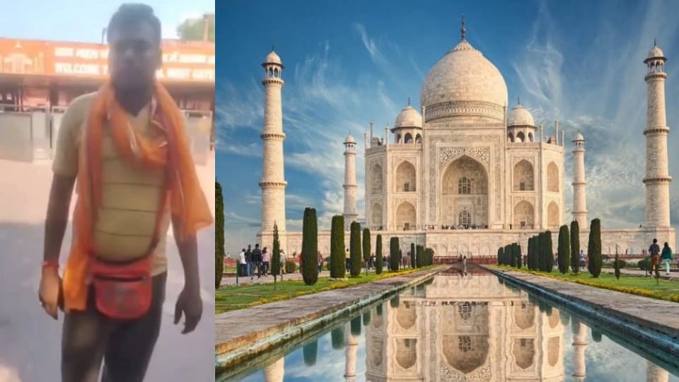 Two words written ontourist's bag young man was stopped from entering Taj could see it after four days