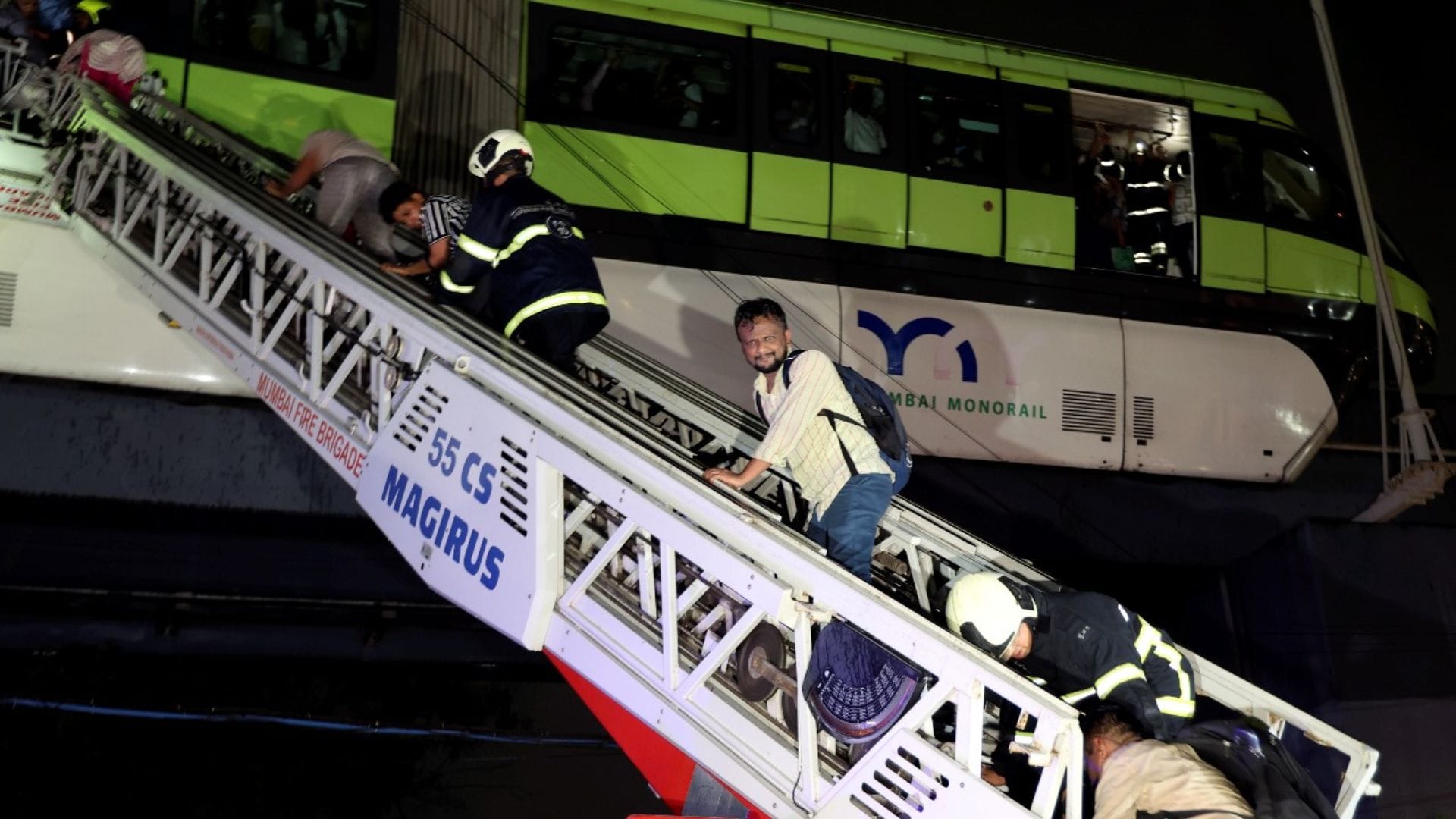 Mumbai Monorail Incident Some scared passengers were even ready to jump off stranded fire brigade rescue