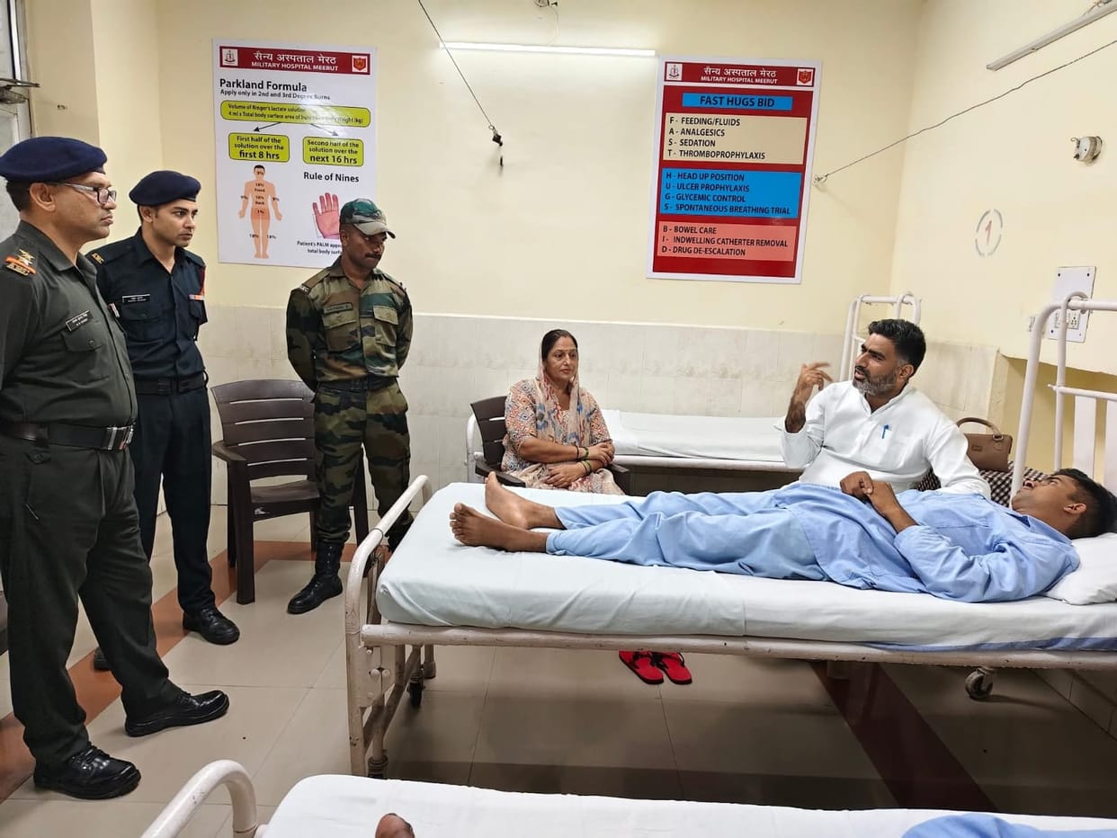 Bhooni Toll Case: MLA Atul Pradhan visits injured soldier at Military Hospital