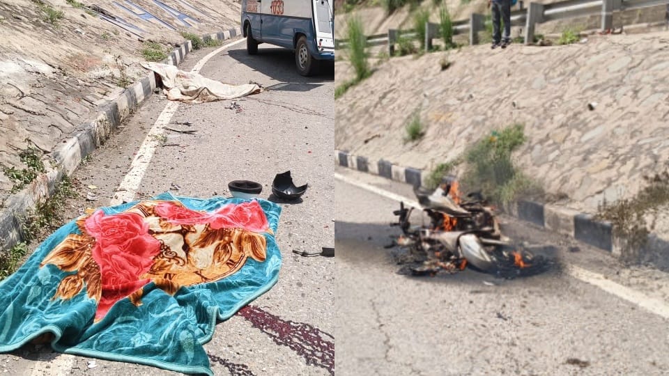 Canter hit scooty on Kiratpur Nerchowk fourlane two people from Himachal died