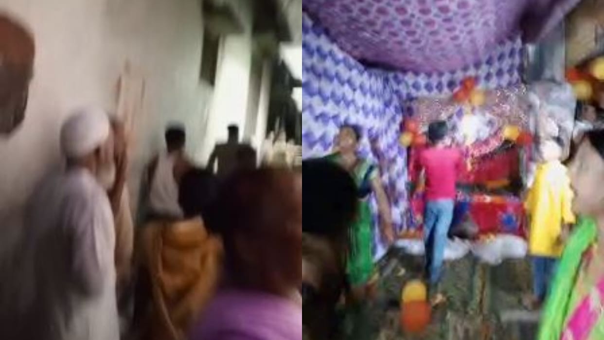 Pandal torn during kirtan and devotees beaten up by neighbors in Bareilly