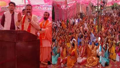 संदीप प्रधान जनसभा के दौरान बोलते हुए