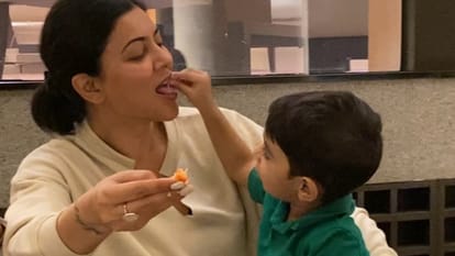 Sushmita Sen Wishes Happy Birthday To The Love Of Our Lives My God Son  Amadeus Time Flies - Amar Ujala Hindi News Live - Sushmita Sen:सुष्मिता सेन  ने मनाया गॉडसन अमेडियस का