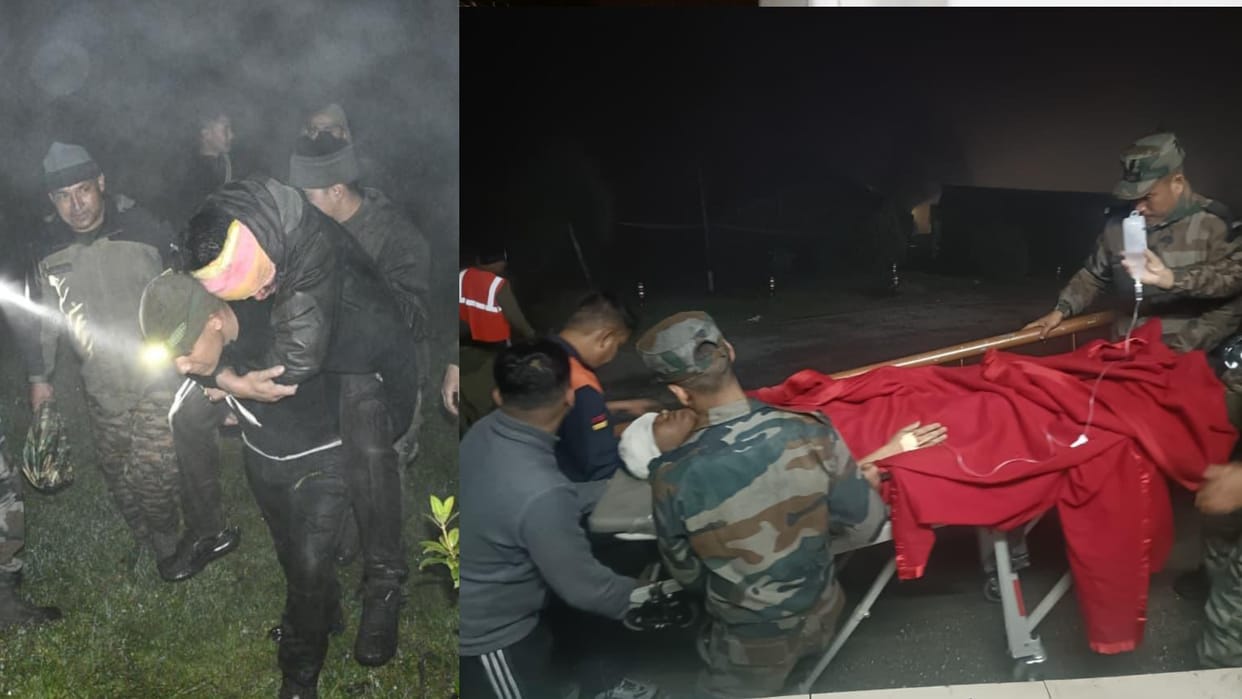 Arunachal Indian Army saved the life of injured policeman took him safely to Tezpur hospital