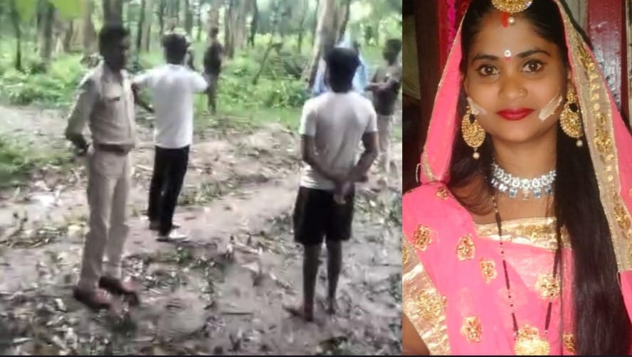 Bihar Crime News  Attempt to burn dead body after murder of married woman police confiscated it from burning