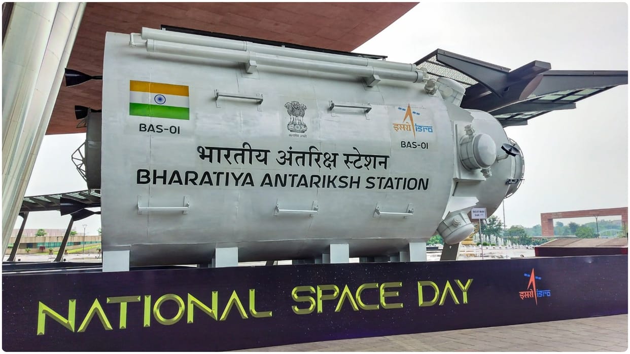 ISRO unveils model of Bharatiya Antariksh Station, National Space Day celebrations