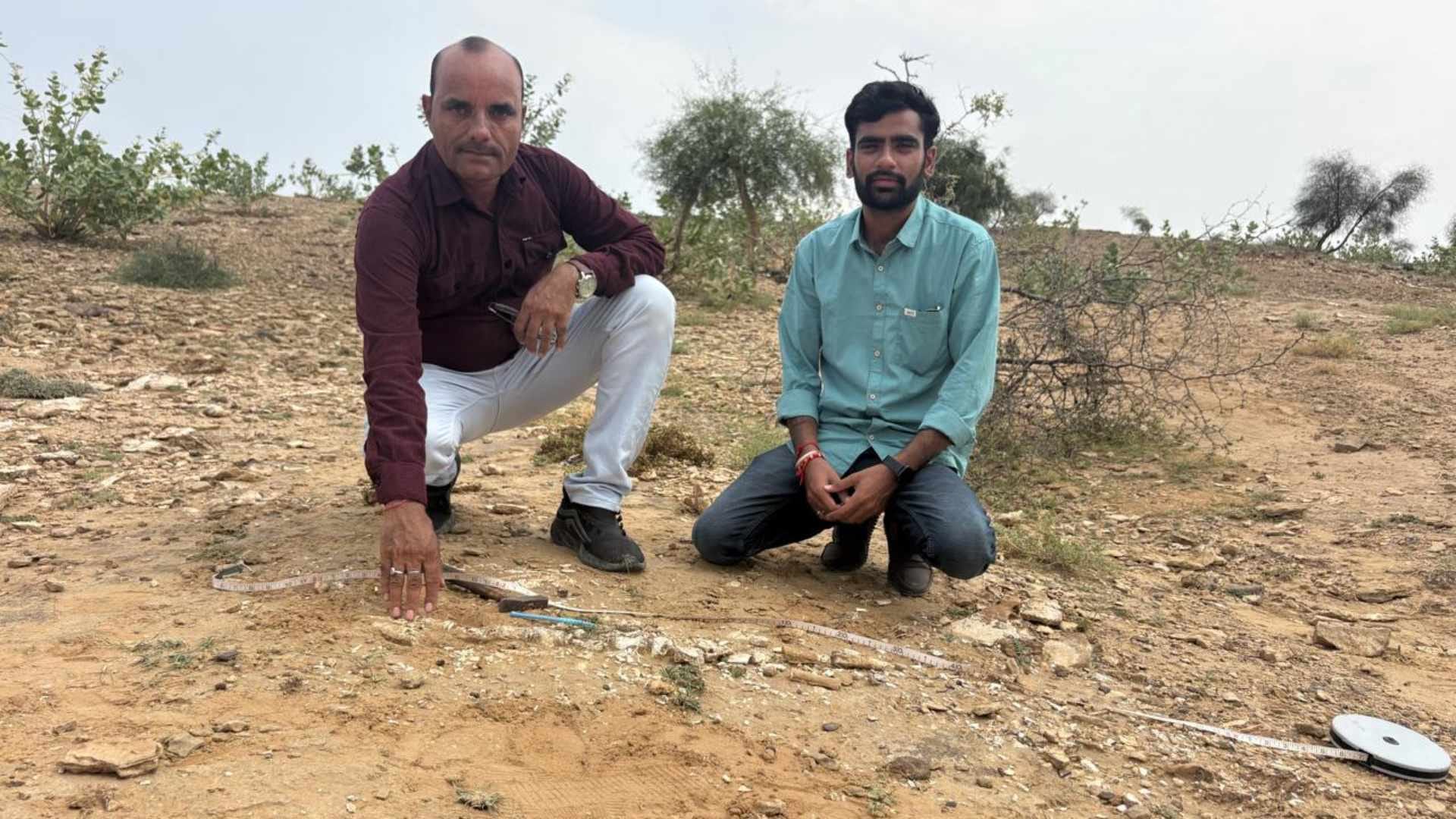 Jaisalmer Mysterious remains found banks lake Megha village related to the dinosaur era