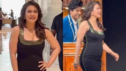 Kajol Wearing Tight Fitted Black Dress Social Media Users Trolled Her For Dressing Sense