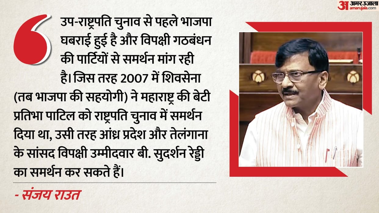 Sanjay Raut Says NDA is jittery ahead of VP polls as there is unease among Andhra and Telangana MPs