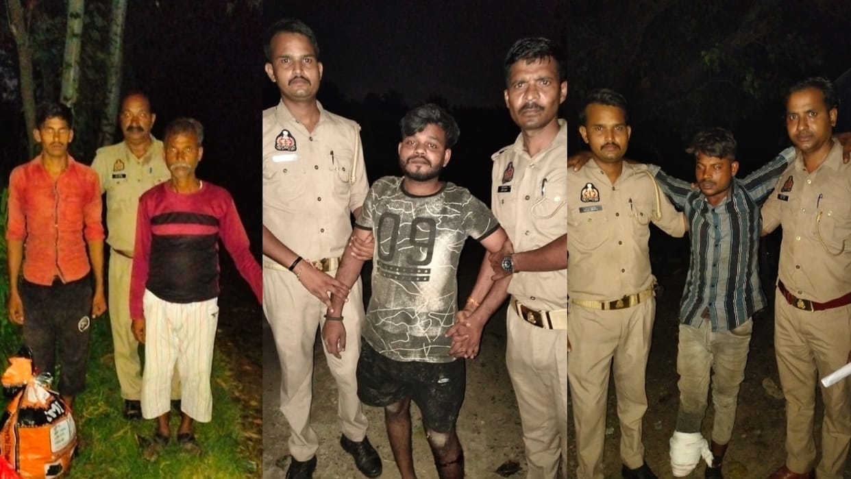 Two cattle smugglers shot in the leg in an encounter four accused arrested in Bareilly