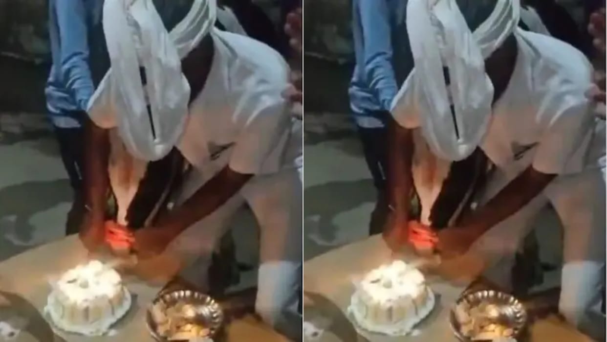 Farmer celebrates calfs first birthday happy atmosphere in the entire village Video goes Viral on Internet