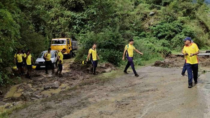 Chamoli Cloudburst people missing market destroyed by debris SDRF NDRF personnel deployed Watch Photos
