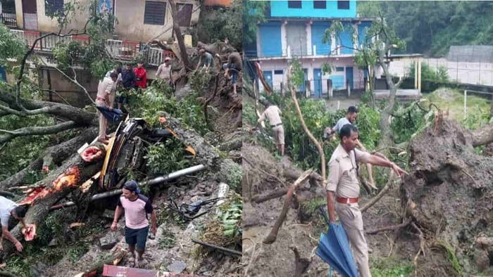 Chamoli Cloudburst people missing market destroyed by debris SDRF NDRF personnel deployed Watch Photos