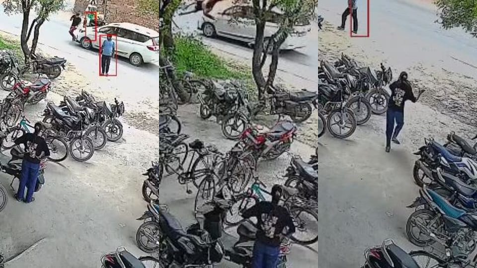 viral video Student hit by car in agra