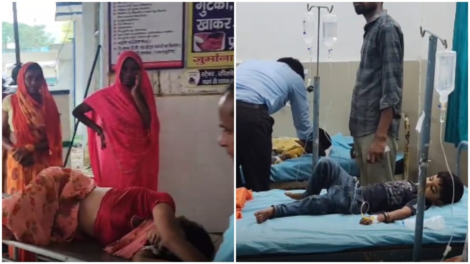 अस्पताल में भर्ती मां और बच्चे।