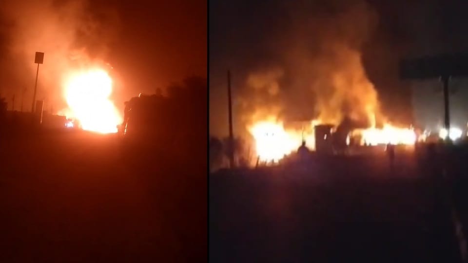 Accident in Hoshiarpur Mandiyalan reverberated with blast late night