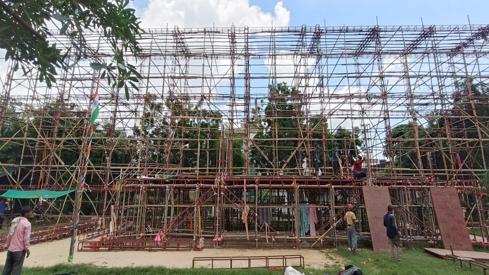 Janakpuri mahotsav 2025 Mithila Palace starts taking shape
