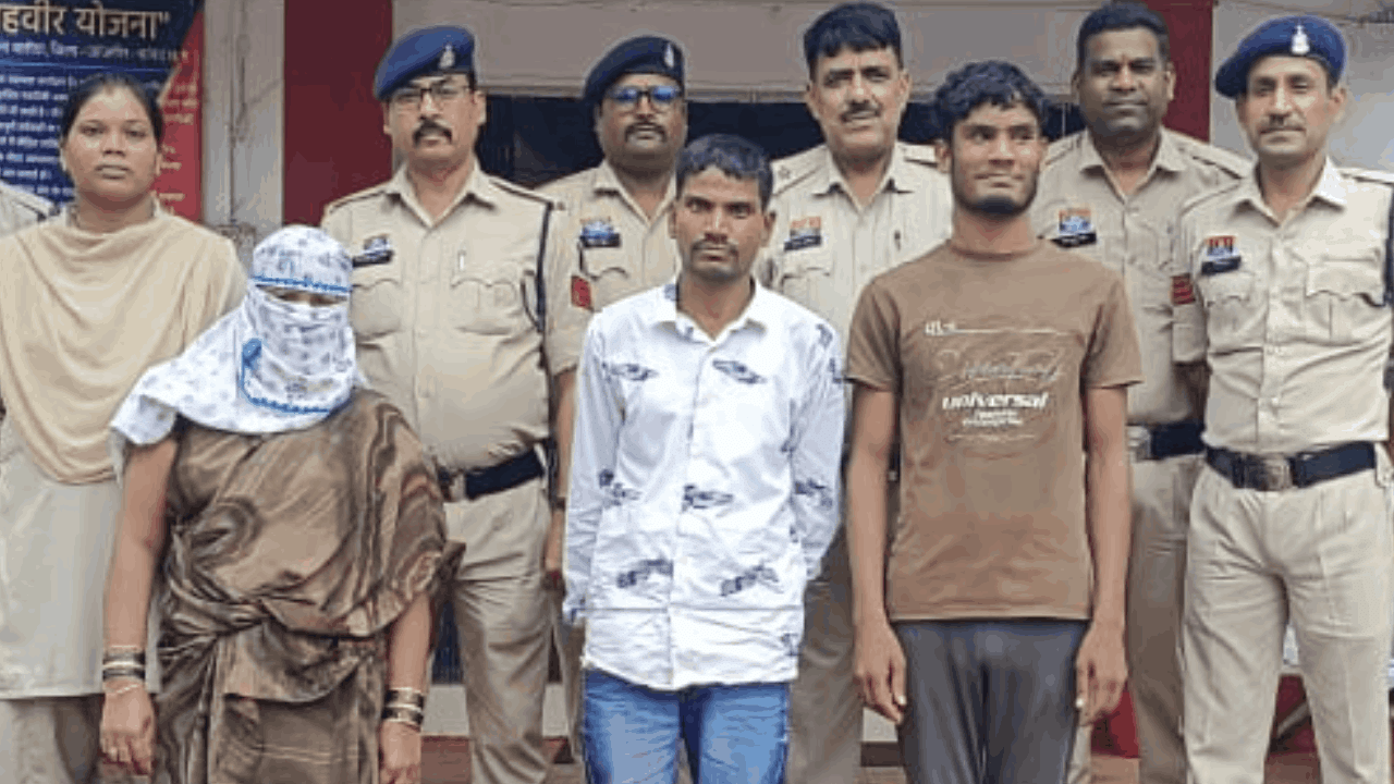 पुलिस की गिरफ्त में आरोपी