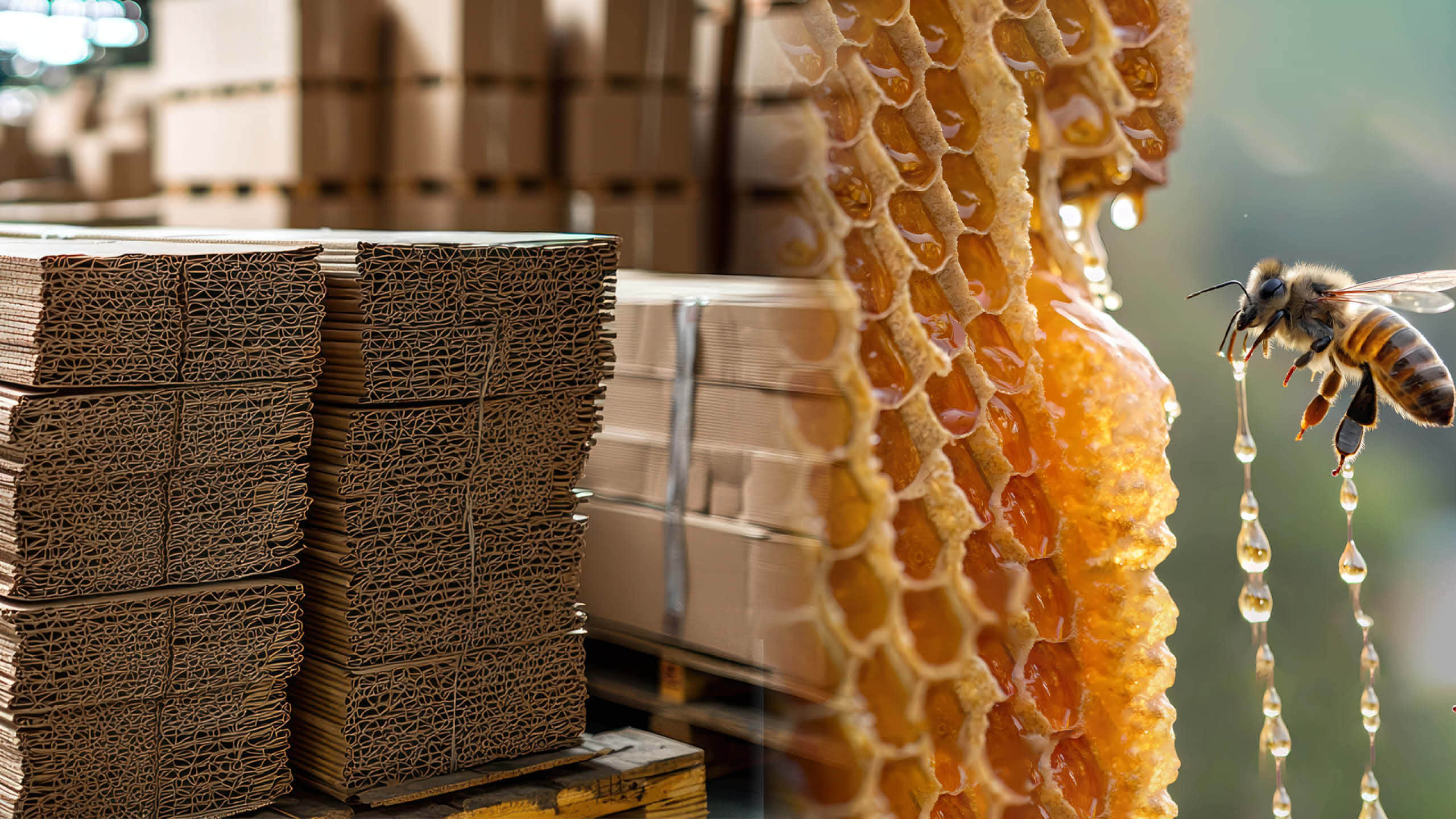 पेपर बोर्ड और शहद