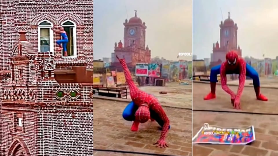 UP News: 'Spiderman' of Meerut caught, had made a reel by climbing the clock tower