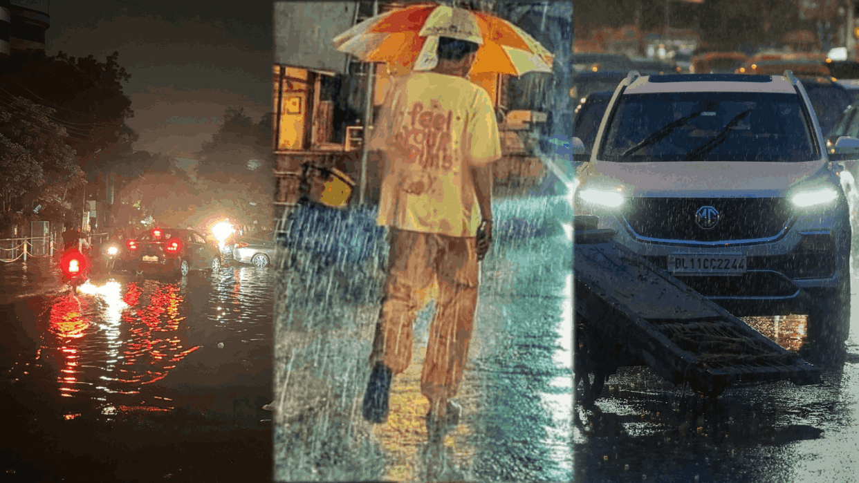 Delhi ncr Rain Photos Due to rain waterlogging and traffic jam