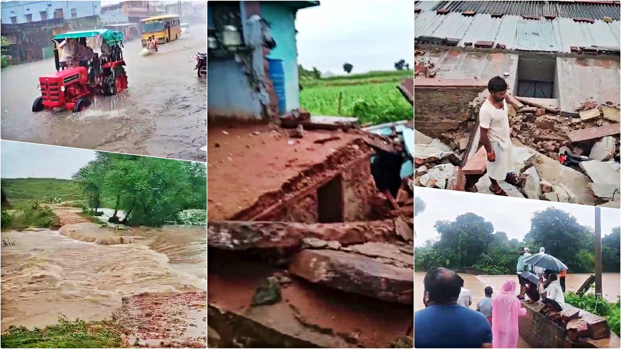 Weather: Torrential rains in Karauli disrupt life; water level of dams and rivers rises, many villages cut off