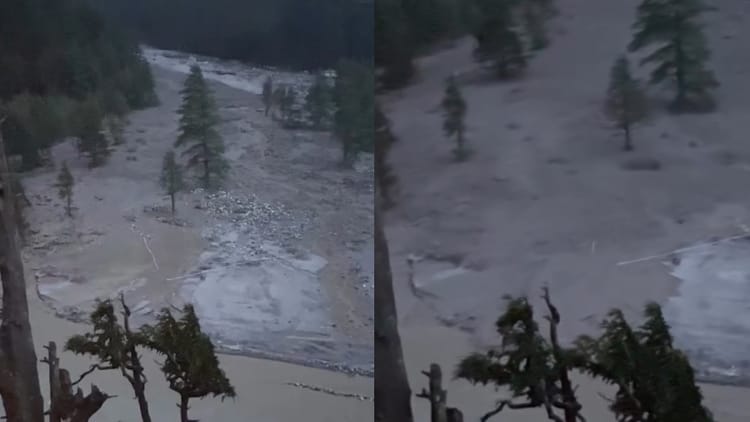 Uttarkashi: हर्षिल में फिर उफान पर आई तेलगाड नदी, दहशत में लोग, बाजार और गांव को खाली करवाया